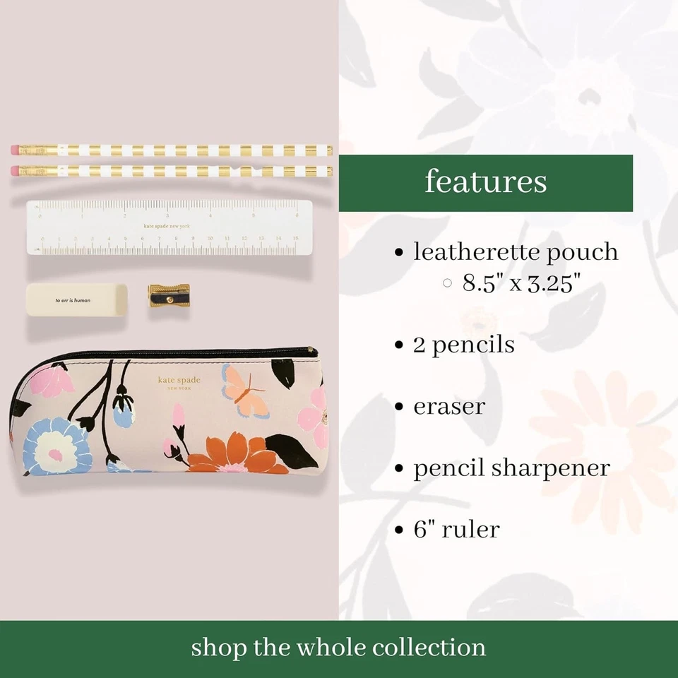 Kate Spade New York Estojo para Caneta e Lápis Bolsa com Zíper Safari Floral - Imagem 2 de 4