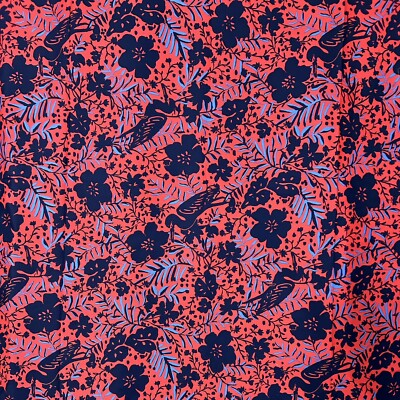 Lilly Pulitzer Cotton Poplin Fabric Ruby Red HERON MY OWN 180'' X 57''