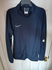 Nike Dri-Fit Track Jacket Men's L Blue Full Zipper Activewear AO0053-451 N119