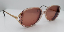 Vintage Luxottica Fran Brown Translucent Oval Sunglasses Italy FRAMES ONLY