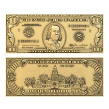 3d stl model 100 dollar bill 