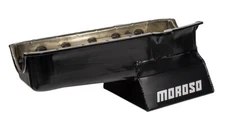 Moroso #20191 Oil Pan Chevy Small Block 7 qt. 8.25" Deep Black Powder Coated