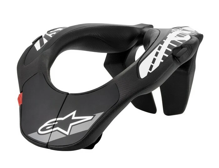 ALPINESTARS KIDS YOUTH NECK SUPPORT BLACK WHITE BRACE MOTOCROSS MX BMX MTB NEW
