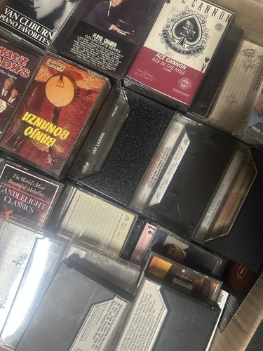 Empty Cassette Tape Jewel Case LOT x25 Used with Inserts clear black