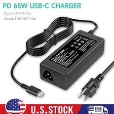New For Lenovo 65W USB-C Laptop Charger AC Adapter 20V 3.25A ADLX65YCC3D USBC