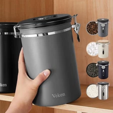 Coffee Canister 39OZ Large,Airtight Stainles Steel Food Storage Container 2.2lbs