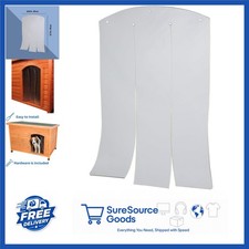 Weather-Resistant Vinyl Dog Door Flap for Wooden Dog House 12 x 16.7-in