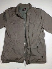 Quicksilver Green Military Field Jacket  Mens Medium