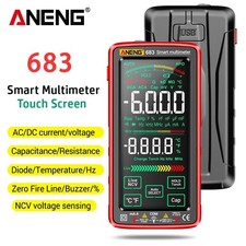 ANENG 683 Digital Multimeter True RMS 6000 Counts Touch Screen Rechargeable US