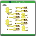 2 In x 15 Ft Ratchet Straps With J Hook 5000 Lbs Heavy Duty Tie Downs 8 Pack