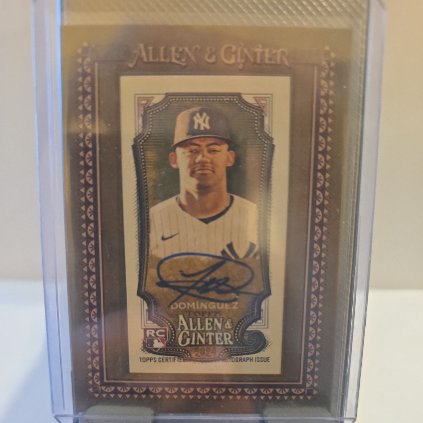 🚨2024 Allen & Ginter JASSON DOMINGUEZ RC MINI AUTO Yankees 🚨