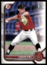 2022 Bowman Draft #BD-72 Landon Sims