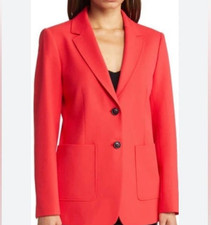Kobi Halperin women  s Xs Waverly red jacket two button blazer pockets