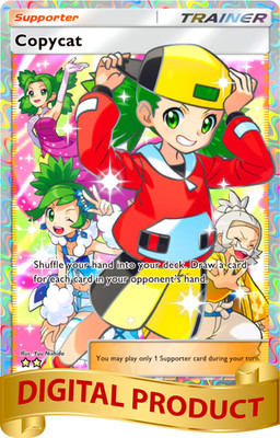 Pokemon Pocket TCG Card Game 2 Star Full Art Trainer Copycat Mega Rising DIGITAL