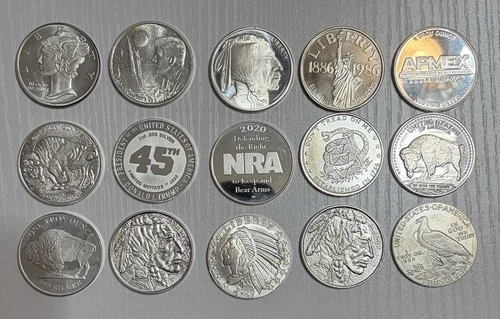 1 oz .999 Fine Silver Rounds Various Years and mints
