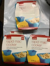 3 Rapid Mac Bowl Cookers Microwave Boxed Macaroni and Cheese in 5 Minutes.