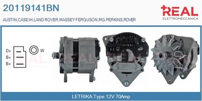 20119141BN REAL Generator für AUSTIN,LAND ROVER,MG,ROVER