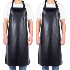 Homsolver 2 Pack Waterproof Rubber Aprons, Heavy Duty Butcher Aprons for Men,...