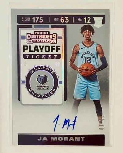 2019 Panini Contenders Ja Morant Playoff Ticket Rookie Auto /99 SP RC Sharp