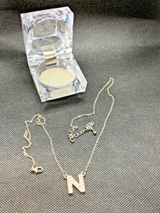 Girl's Letter "N" Charm Chain Necklace