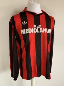Maillot AC Milan Vintage Des Années 80 - Taille M - Manches Longues - Lanetta - Occasion Excellent état