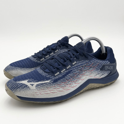 Mizuno TS-01 Knit Lace Up Blue and White Trainers Sneakers - Men s US Size 9 / E