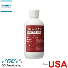 GC Unifast Trad Powder only, #3 PINK, ( Dark ) Methylmethacrylate Resin,  421504