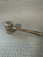 ANTIQUE EMBOSSED TIN TOY RATTLE/WHISTLE GOOD WORKING ORDER --5 1/4 INCHES