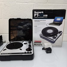 Numark Turntable PT01USB With AC Adapter Tested