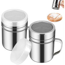 Powdered Sugar Shaker Duster Dispenser for Coffee Bar