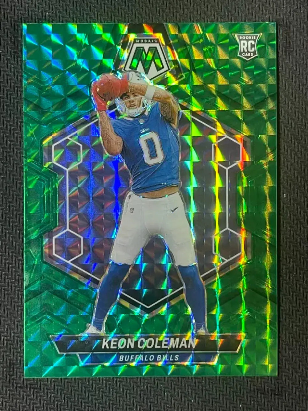 2024 Panini Mosaic Rookies Keon Coleman #333 Green Mosaic Prizm (RC)- Bills GL12