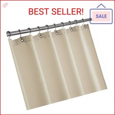 Barossa Design Stall Fabric Weave Waffle Shower Curtain 36 x 72 inch, Spa, Hotel