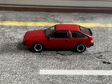 VW Scirocco 2 Typ 53b rot 1980 Umbau auf BBS-Alufelgen (schwarz) GTS GT II  1:87