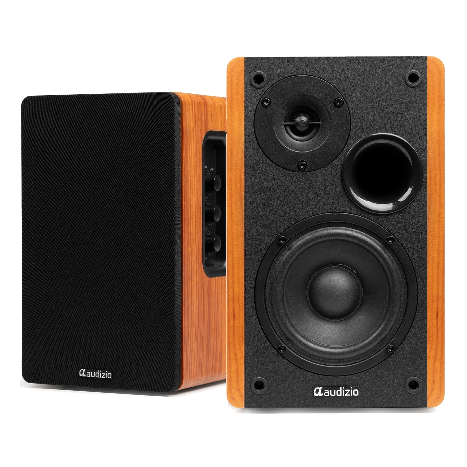 Audizio KS01 Active Bookshelf Speaker Set 80W Wood