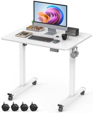 Small Height Adjustable Electric Standing Desk 31.5" x 23.6" Sit Stand up Des...