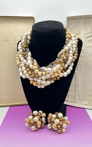 Rare Coppola e Toppo Couture Necklace & Earrings Demi Parure In Emilio Pucci Box