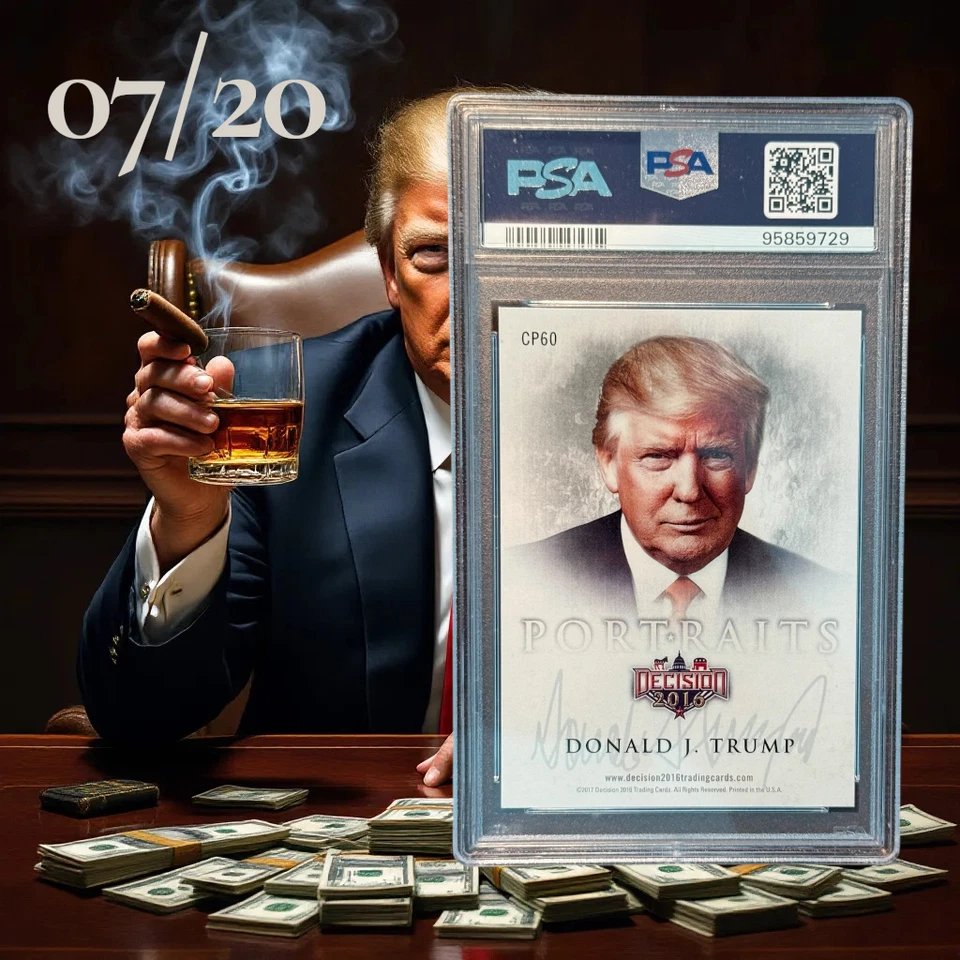 2016 Decision 1st Ed. DONALD TRUMP Portrait VAULT 07/20 PSA 6 PoP 2 One Higher! - Image 2 of 2