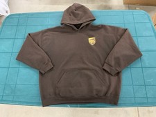 Vintage Distressed UPS Hoodie United Parcel Service Size L-XL Embroidered Logo