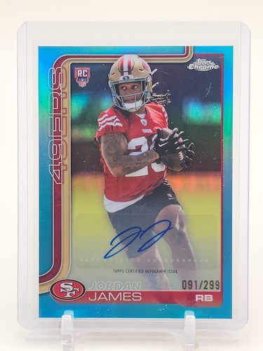 JORDAN JAMES 2025 TOPPS CHROME ROOKIES AUTO VARIATION TEAL REFRACTOR /299 Q6638