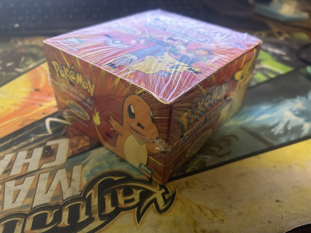 1999 Pokemon Topps Series 1 Sealed Booster Box Green LOGO Super Rare  Variation