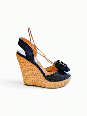 Orig. VALENTINO GARAVANI Espadrille-Wedges Jeans * Gr. 37-37,5 * Sandalen/Schuhe
