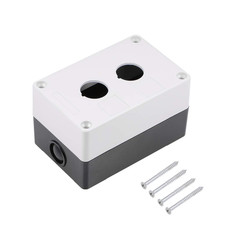 Push Button Switch Control Station Box 22Mm 2 Button Holes White