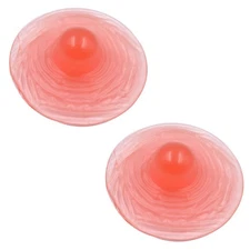1 Pair Soft Female Silicone Sexy False Nipple Stickers Skin 6.5*2.5cm/2.56*0.1"
