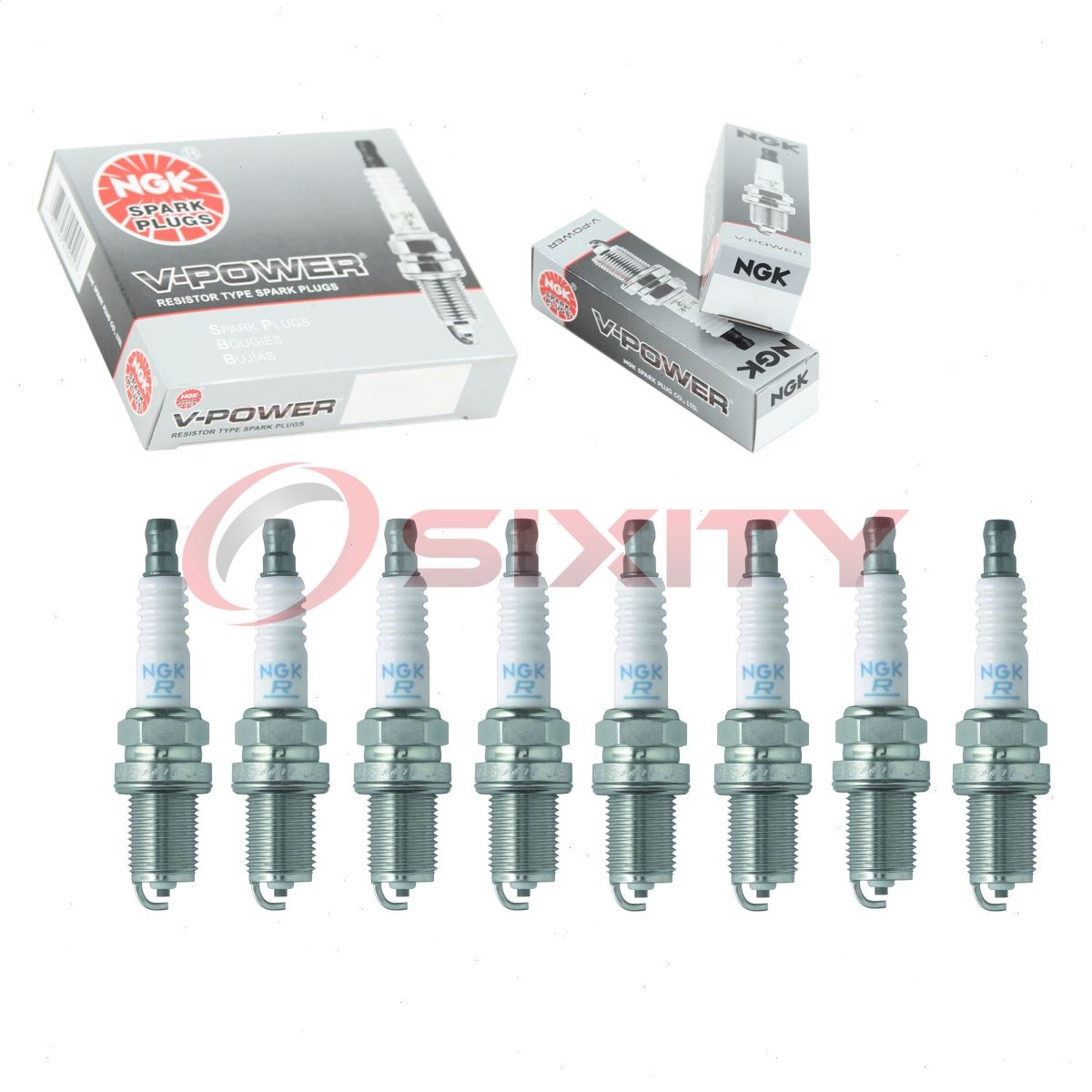 8 pc NGK 3686 FR45 V-Power Spark Plugs for Q16PR-U15 FR8DCY FR3LS6 FR3CLS6 kt