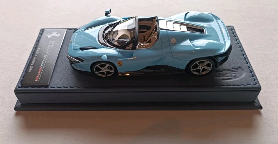 BBR CALSITO CDL613A FERRARI DAYTONA SP3 AZZURRO LAPLATA RARE LIMITED 1/43 - Immagine 3 di 4