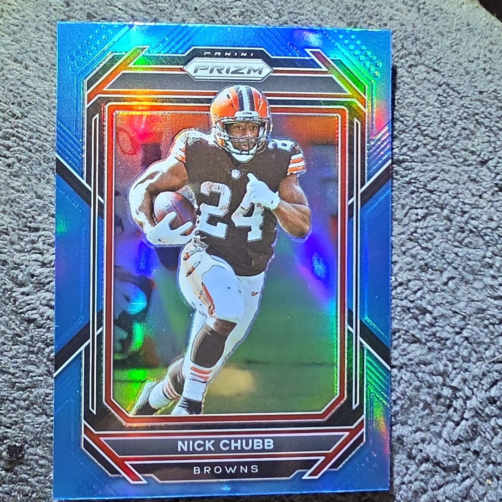 Panini 2022 Prizm Nick Chubb Cleveland Browns Light Blue Prizm #67