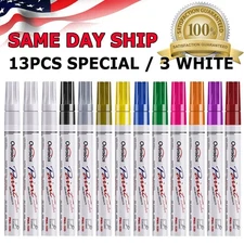 13Pcs Waterproof Permanent Paint Marker Pen For Car Tyre Tire Tread Rubber Metal