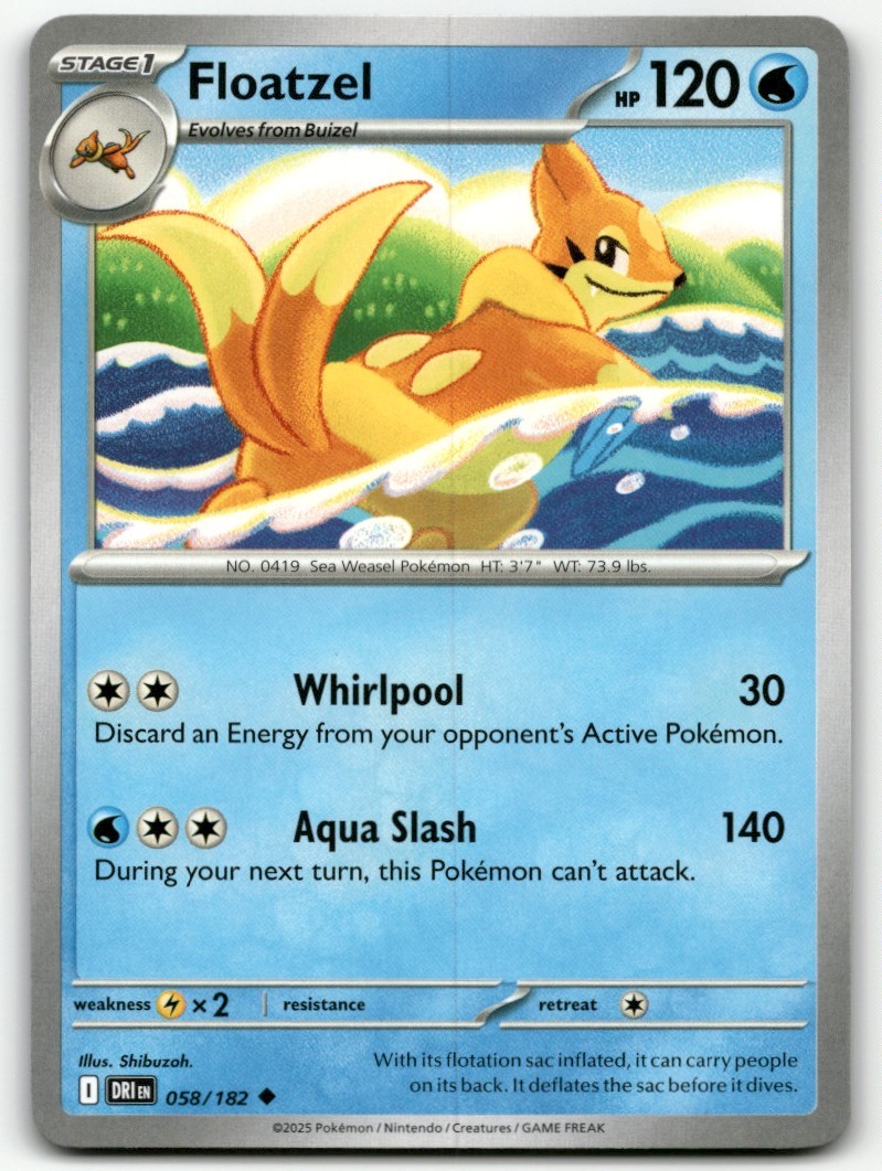 Destined Rivals Pokemon Card Floatzel #58