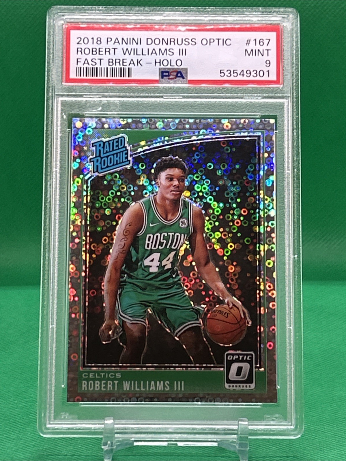 PSA 9 2018 Donruss Optic #167 Robert Williams III Fast Break Holo RC COLOR MATCH
