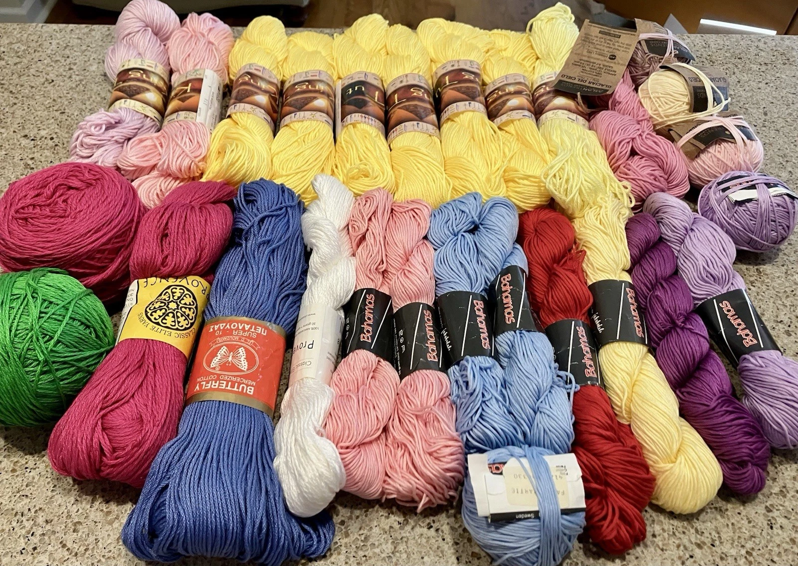 Huge Cotton Yarn Lot! King Tut, Provence, Bahamas, AslanTrends. Destashing 28 s - product detail image 2